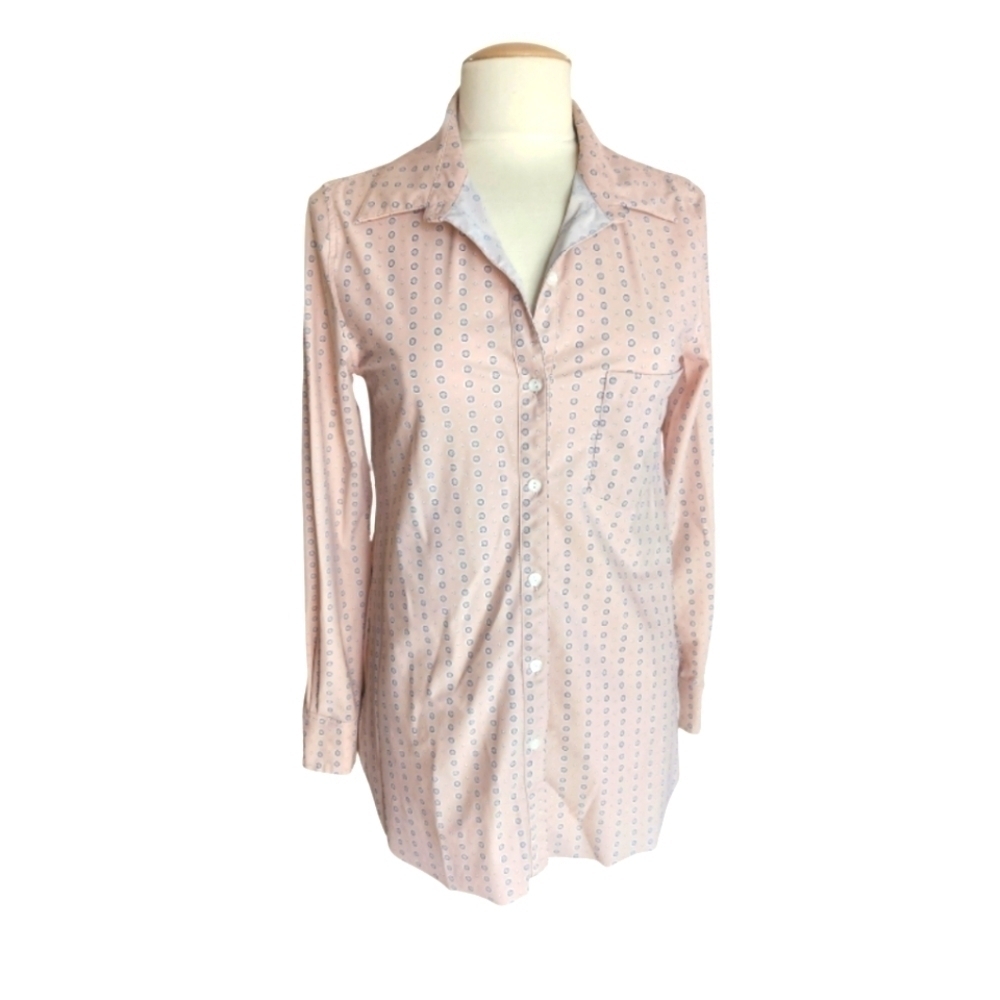 LYSSE Pink Button Up Floral Blouse